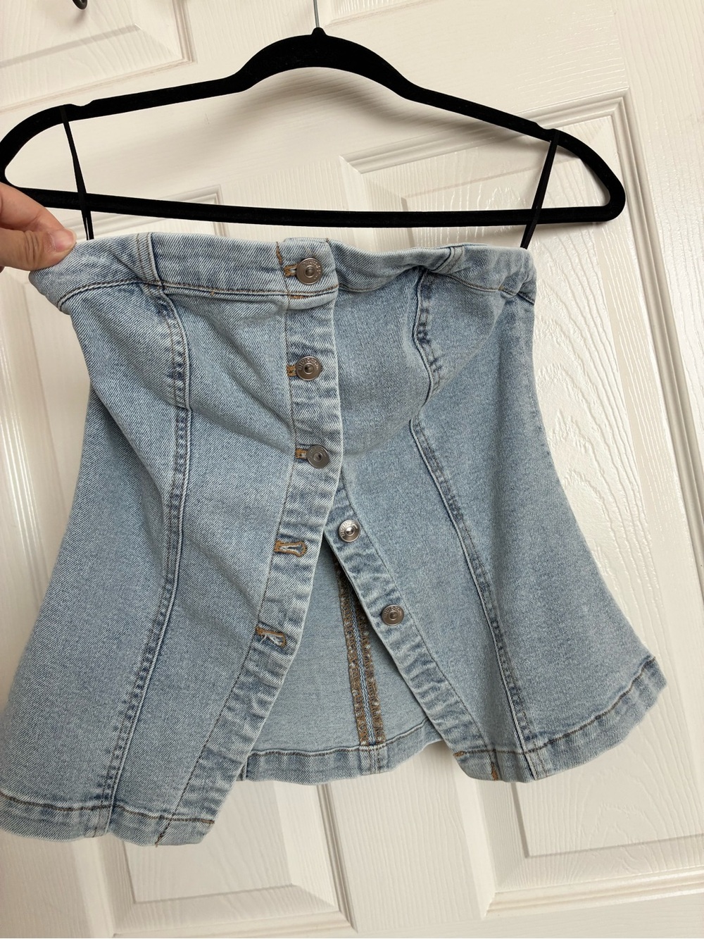 Light Blue Denim tube top H&M divided